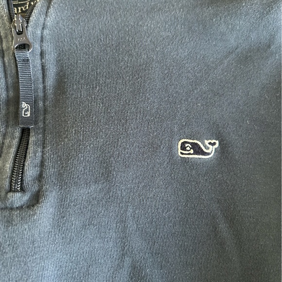 Vineyard Vines Shep Saltwater 1/4 Zip Pullover navy blue size men’s small - Picture 5 of 5